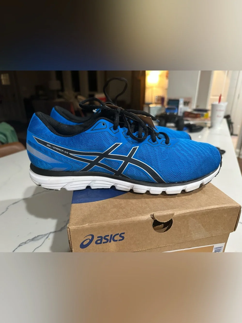 Asics Blue and Black Men's Running Shoes